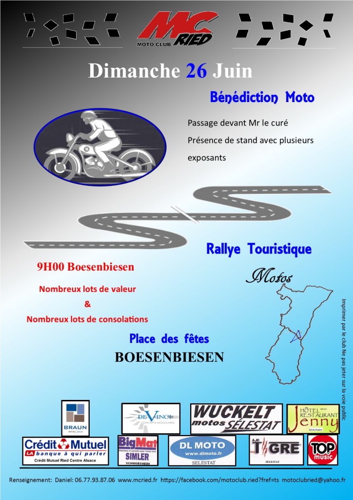 affiche bénédiction rallye A4